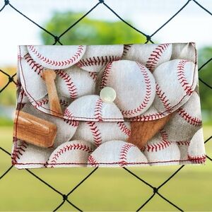 Baseball Wallet Softball Gift Card Holder New Handmade by Darling Darce